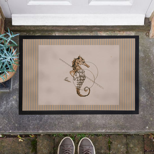 Hippocampus Construction Door Mat By Nathan Pieterse