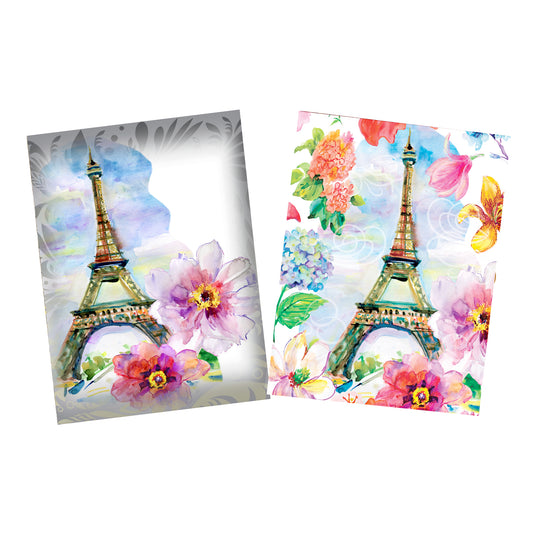 Painted Floral Paris Decoupage A1