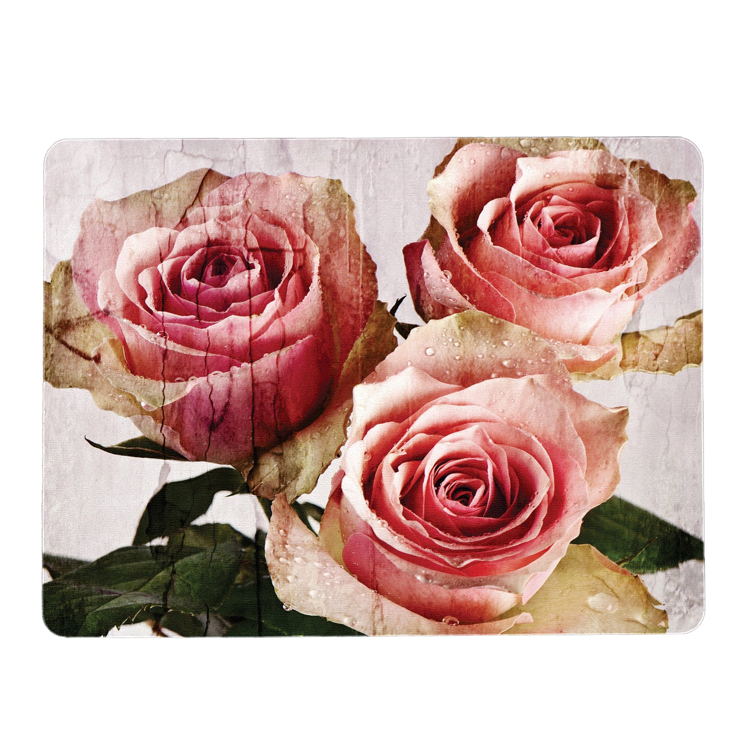 Peach Roses Mouse Pad