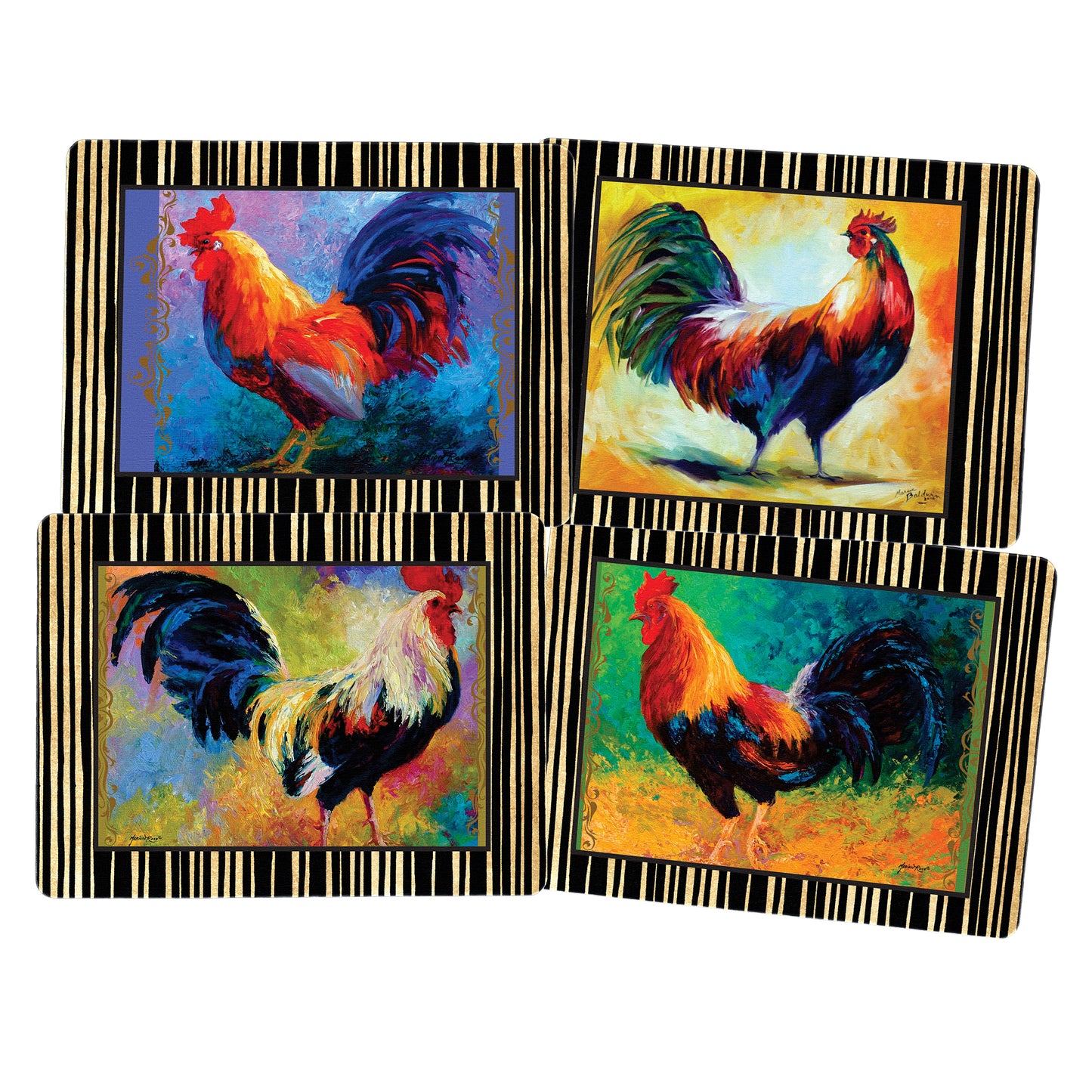 Painted Roosters Placemats