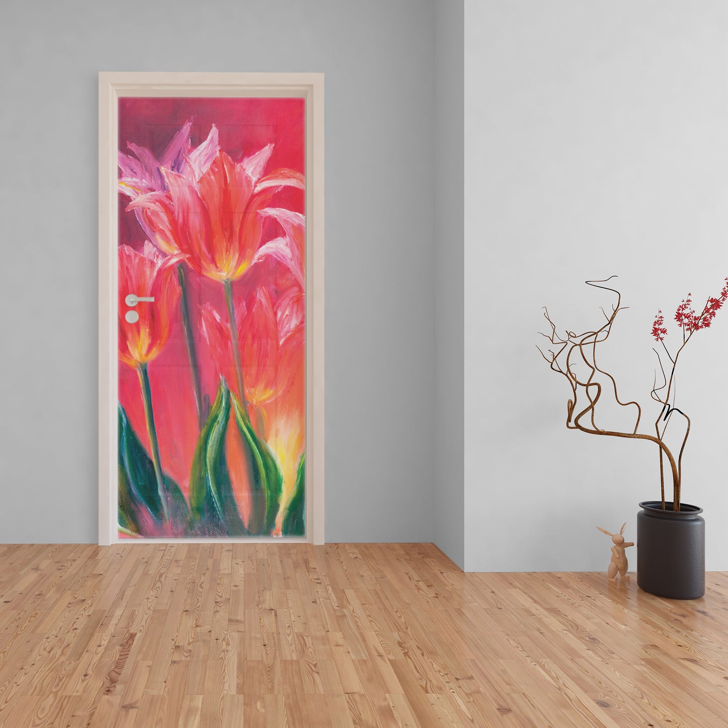Painted Tulips Decoupage 800mm x 2000mm (Door)