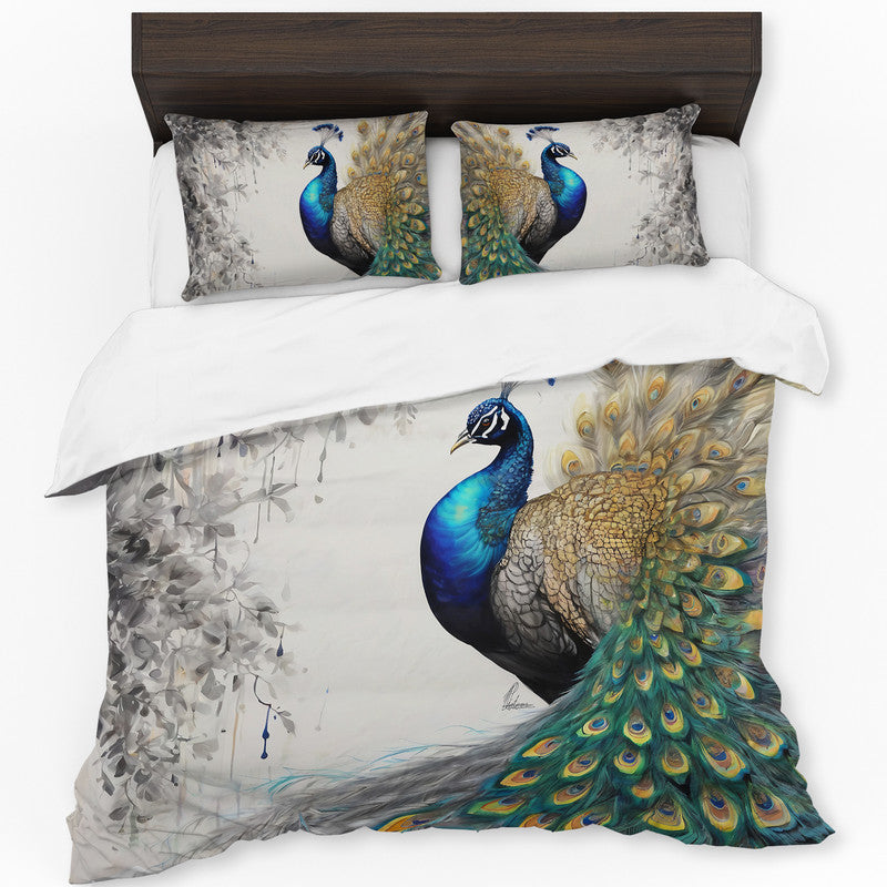 Peacock's Eclipsed Plumage by Nathan Pieter Duvet Cover Set
