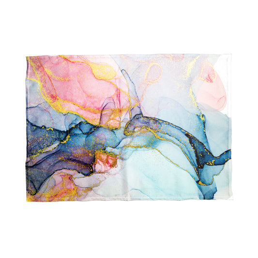 Pink Alcohol Ink Art Tea Towel