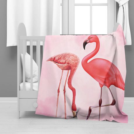 Pink Flamingo's Minky Blanket By Mark van Vuuren