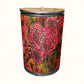 Pink Floral Stencil Decoupage Drum Cover
