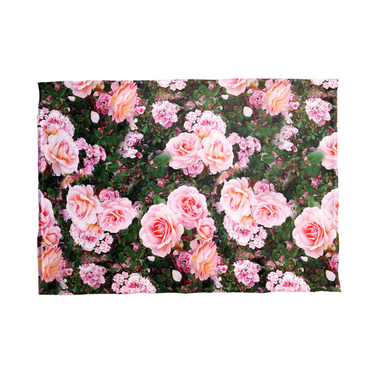 Pink Flower Field Tea Towel