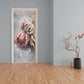 Decoupage Transfers - Pink Proteas on Grey - Door