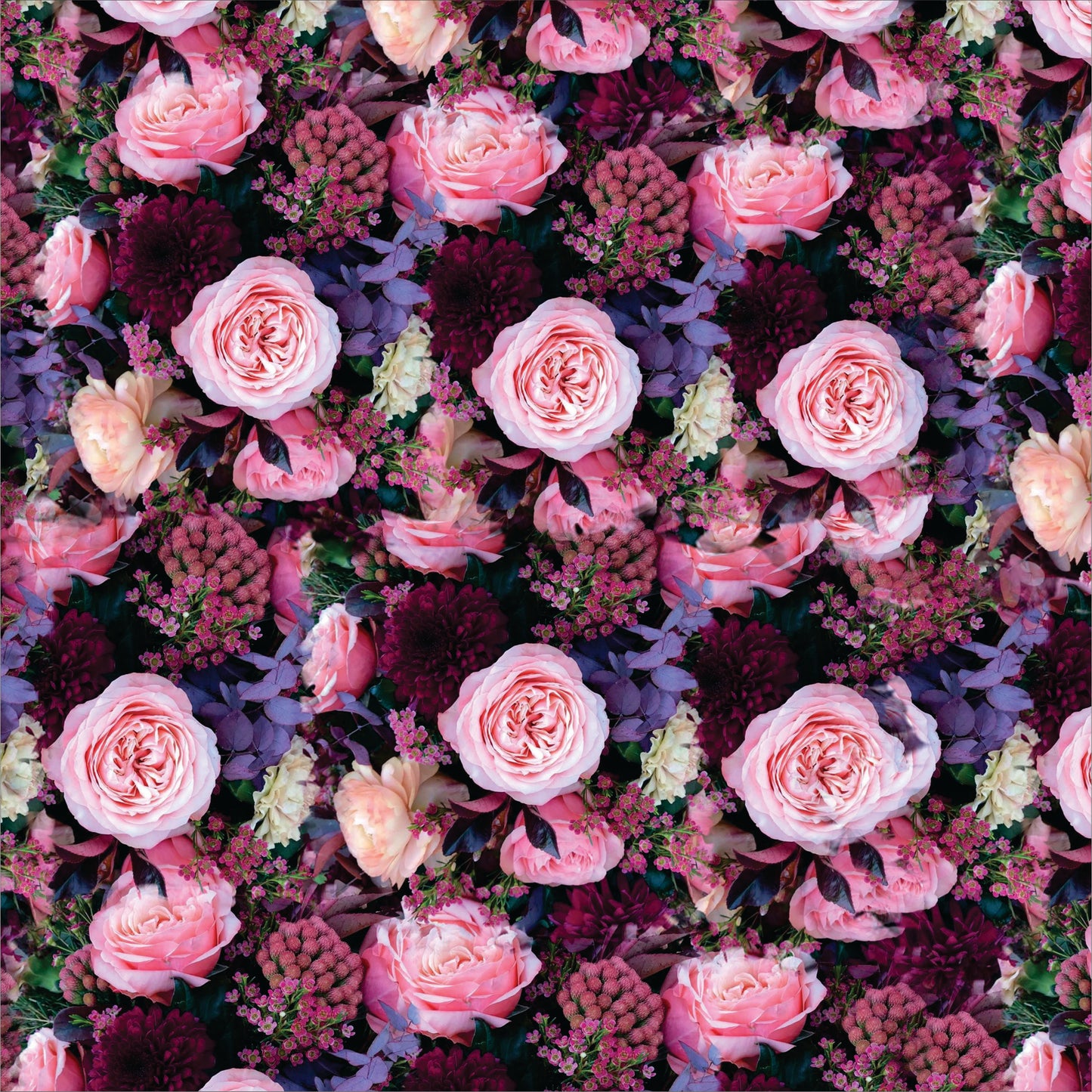 Pink Roses Decoupage 1m X 1m