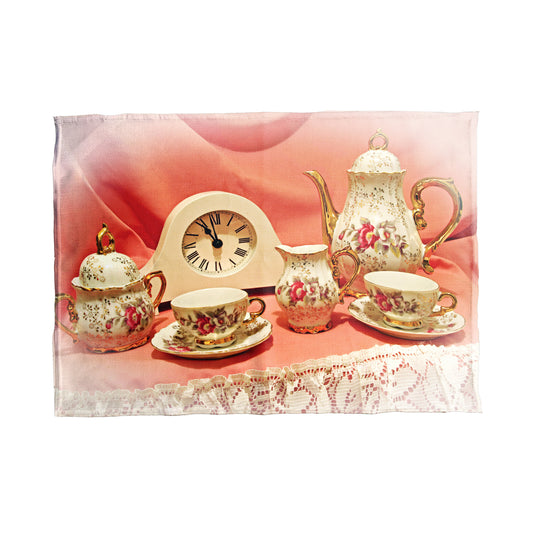 Pink Tea Set Tea Towel