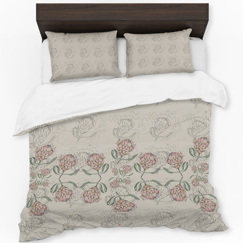 Protea Pattern on Sand by Fifo Duvet Cover Set