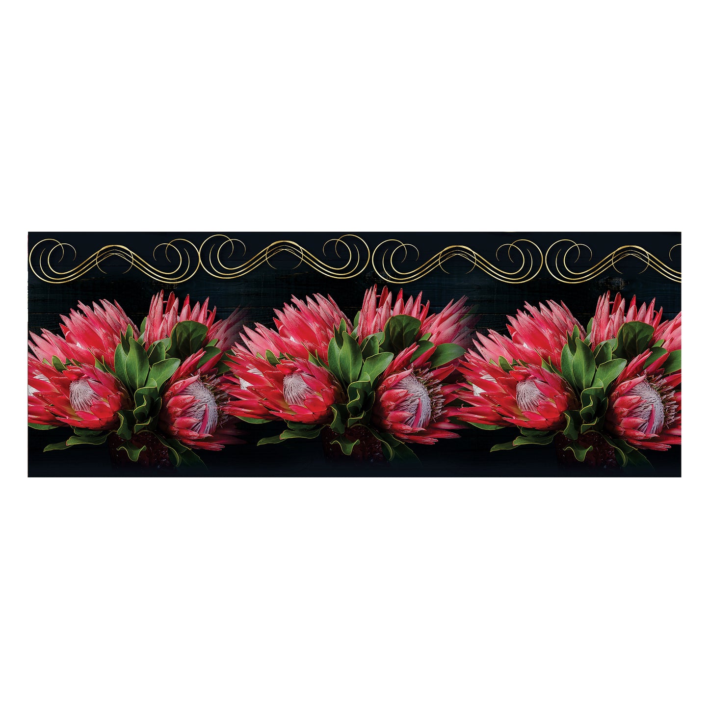 Protea on Dark Decoupage Drum Cover