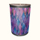 Purple Diamond Pattern Decoupage Drum Cover