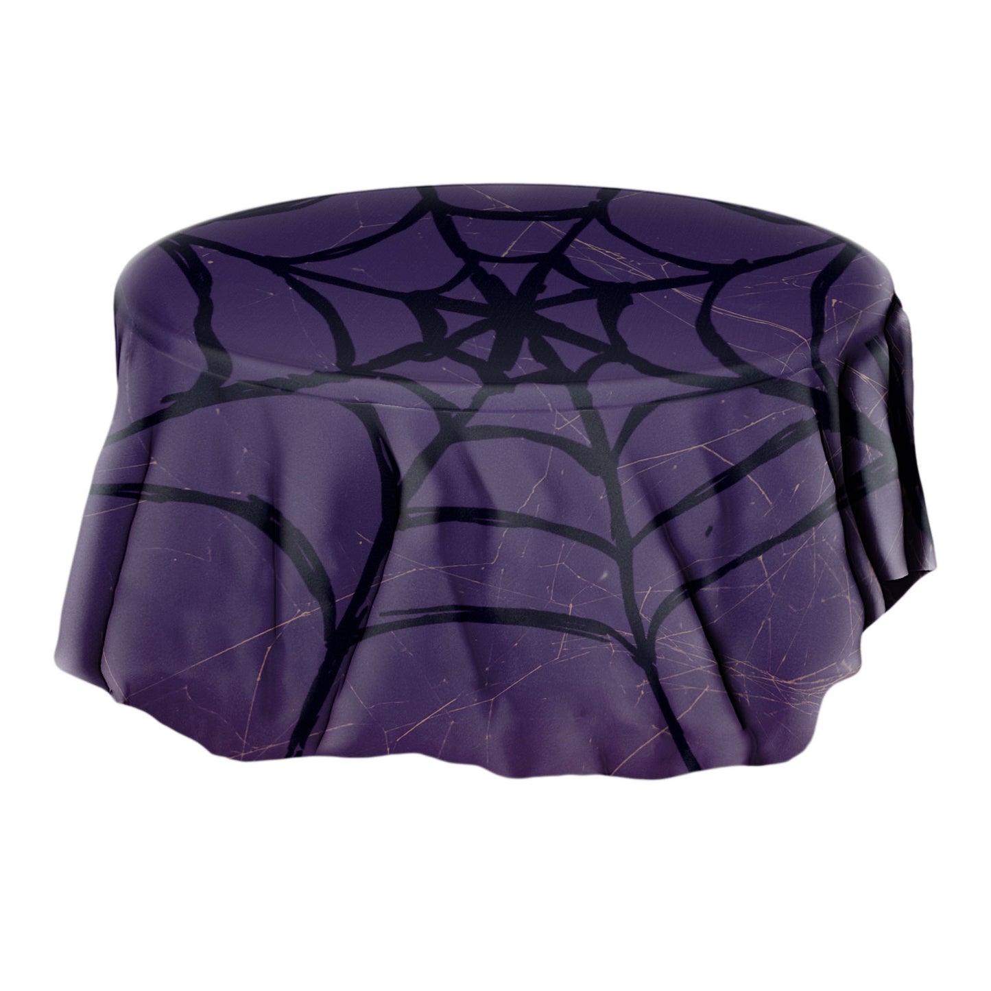 Purple Web Round Tablecloth