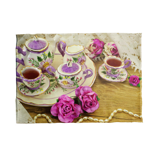 Purple Tea Set Tea Towel