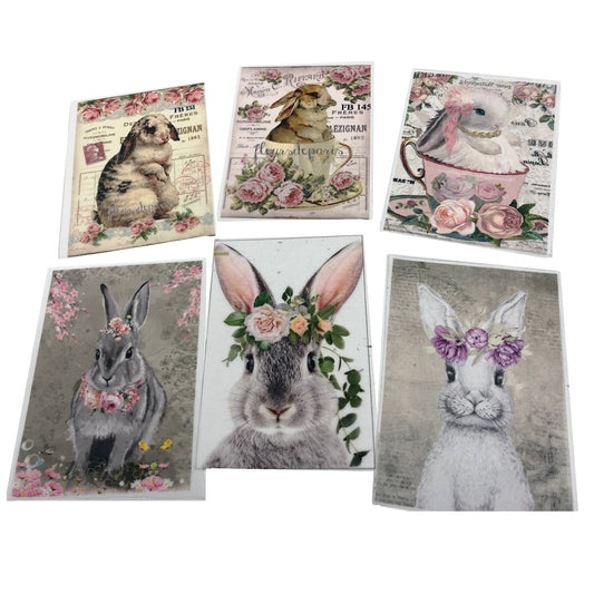 Rabbit Decoupage A4 or A5