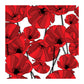 Red Flowers Square Tablecloth