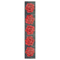 Red Flowers with River Leaves Table Runner By Mark van Vuuren