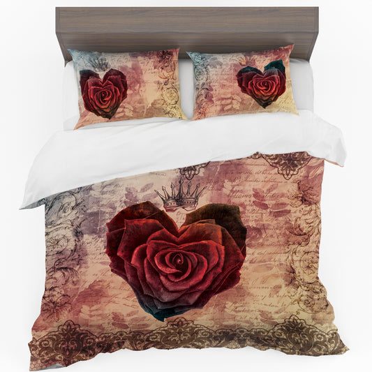 Rose Heart Duvet Cover Set