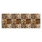 Rustic Metallic Tile Pattern Decoupage Drum Cover