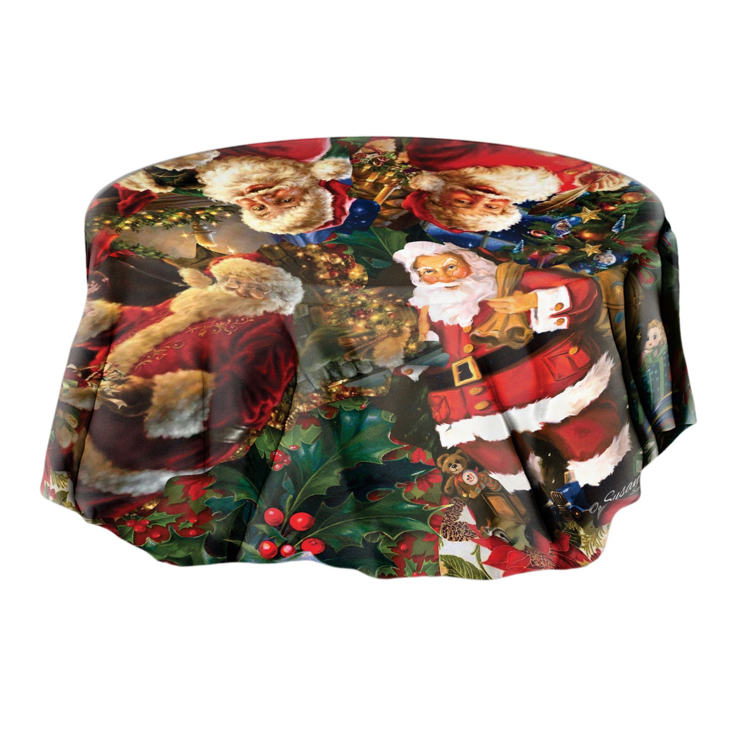Santa Clause Round Tablecloth