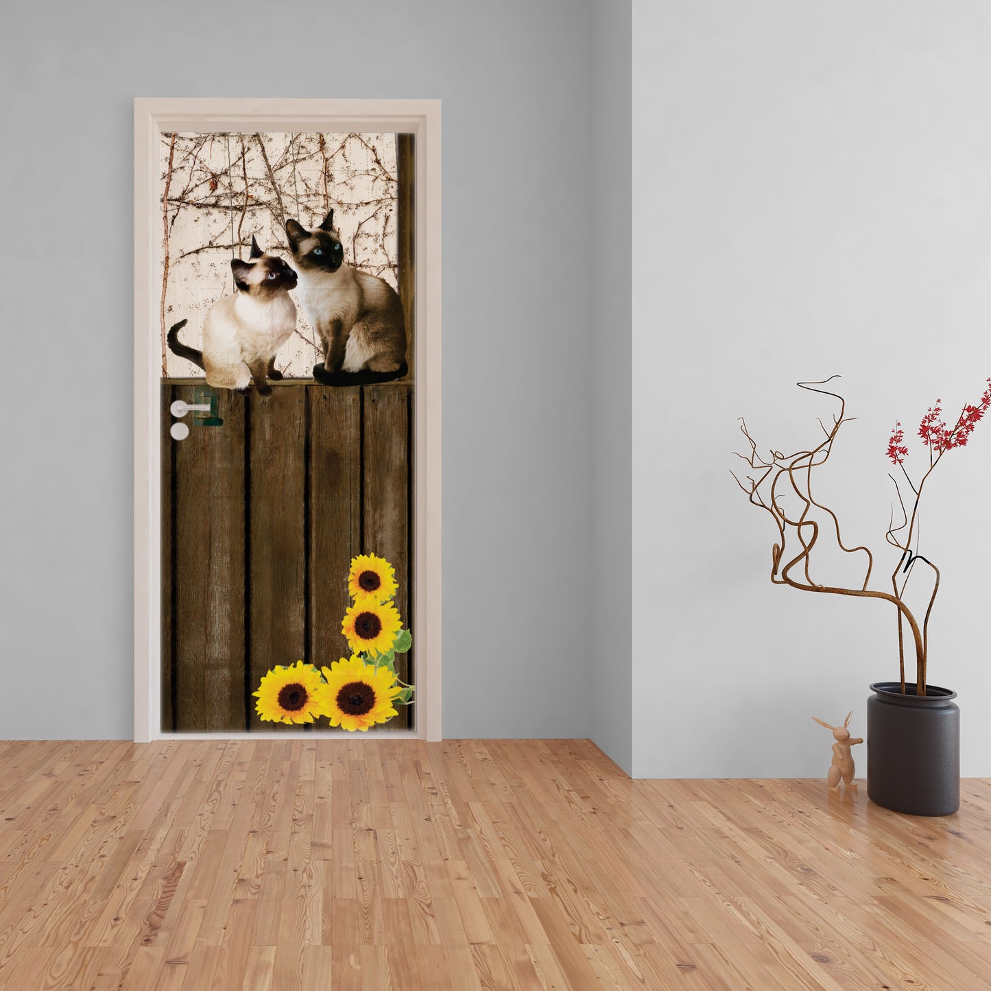 Siamese Sunflowers Decoupage 800mm x 2000mm (Door)