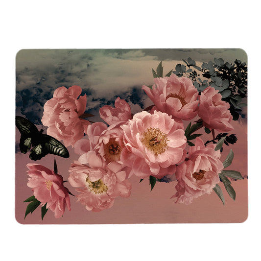 Soft Pink Floral Mouse Pad