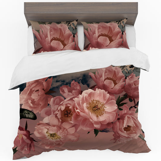 Soft Pink Flower Collection Duvet Cover Set