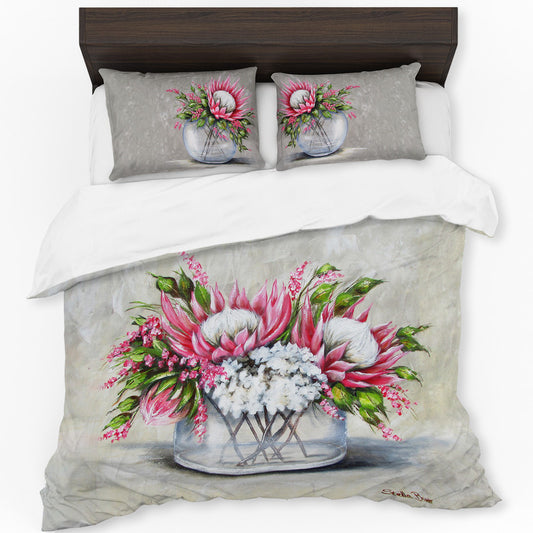 Protea Glass Cylinder Vase By Stella Bruwer Duvet Cover Set