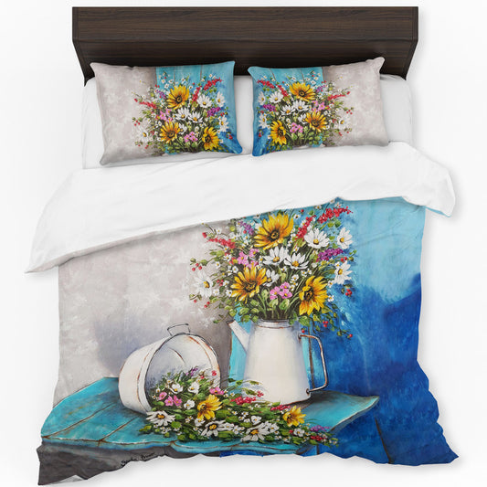Two Gerberas Bouquet By Stella Bruwer Duvet Cover Set