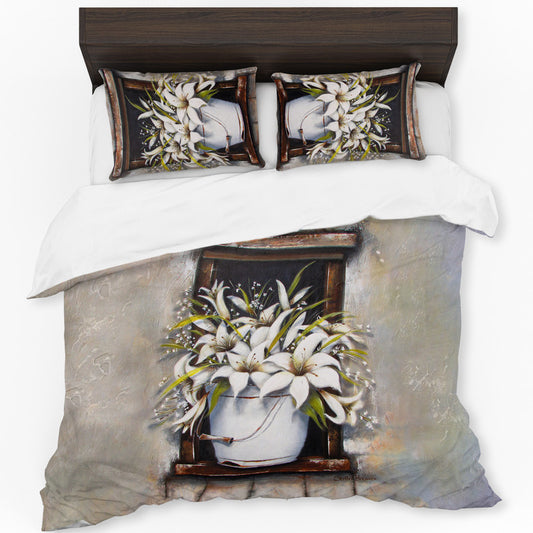 Windowsill Lillies By Stella Bruwer Duvet Cover Set