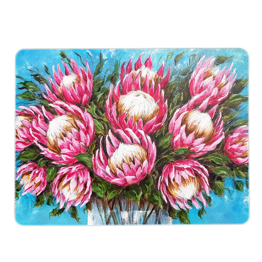 Bright Pink Proteas Mouse Pad By Stella Bruwer