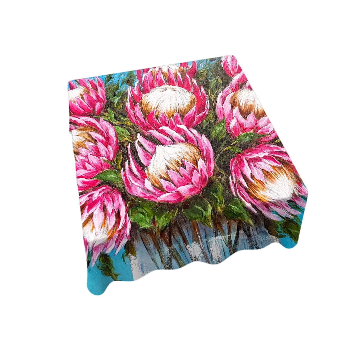 Bright Pink Proteas By Stella Bruwer Square Tablecloth