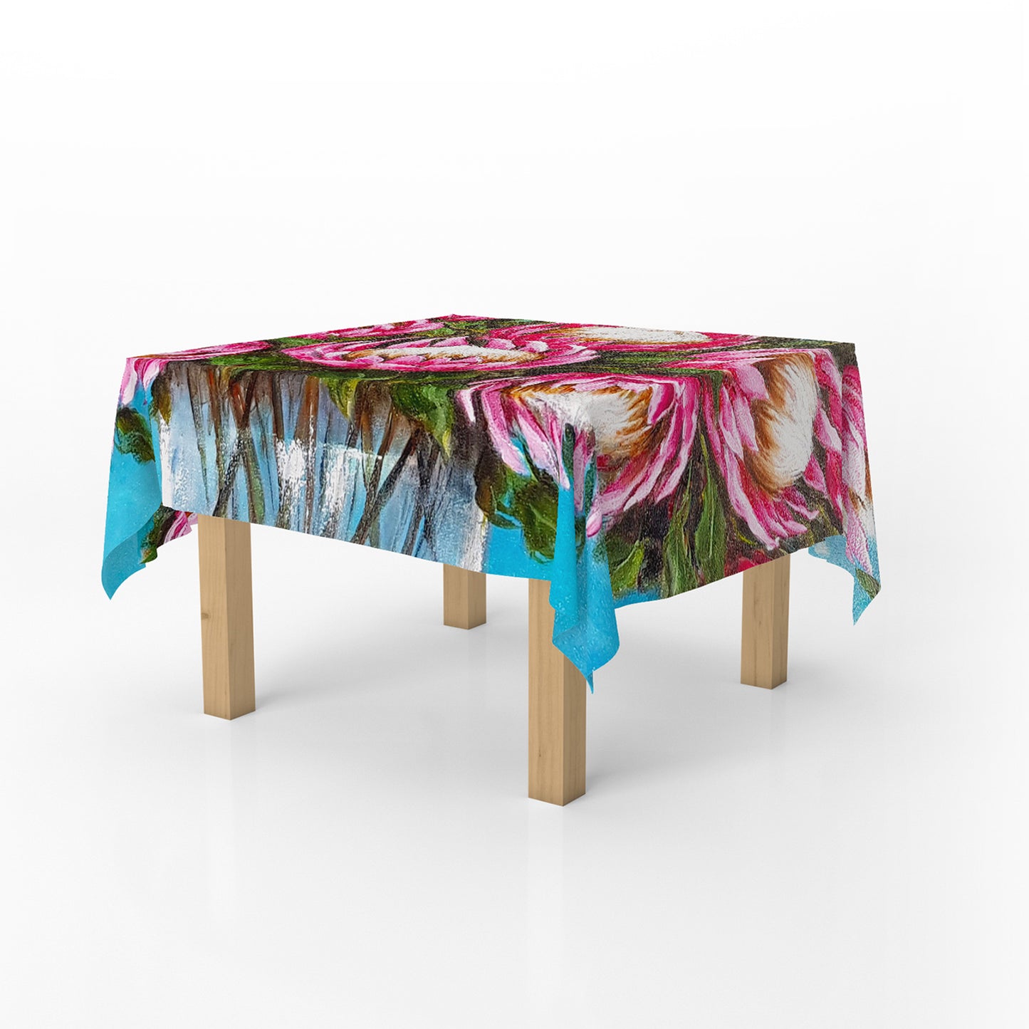 Bright Pink Proteas By Stella Bruwer Square Tablecloth