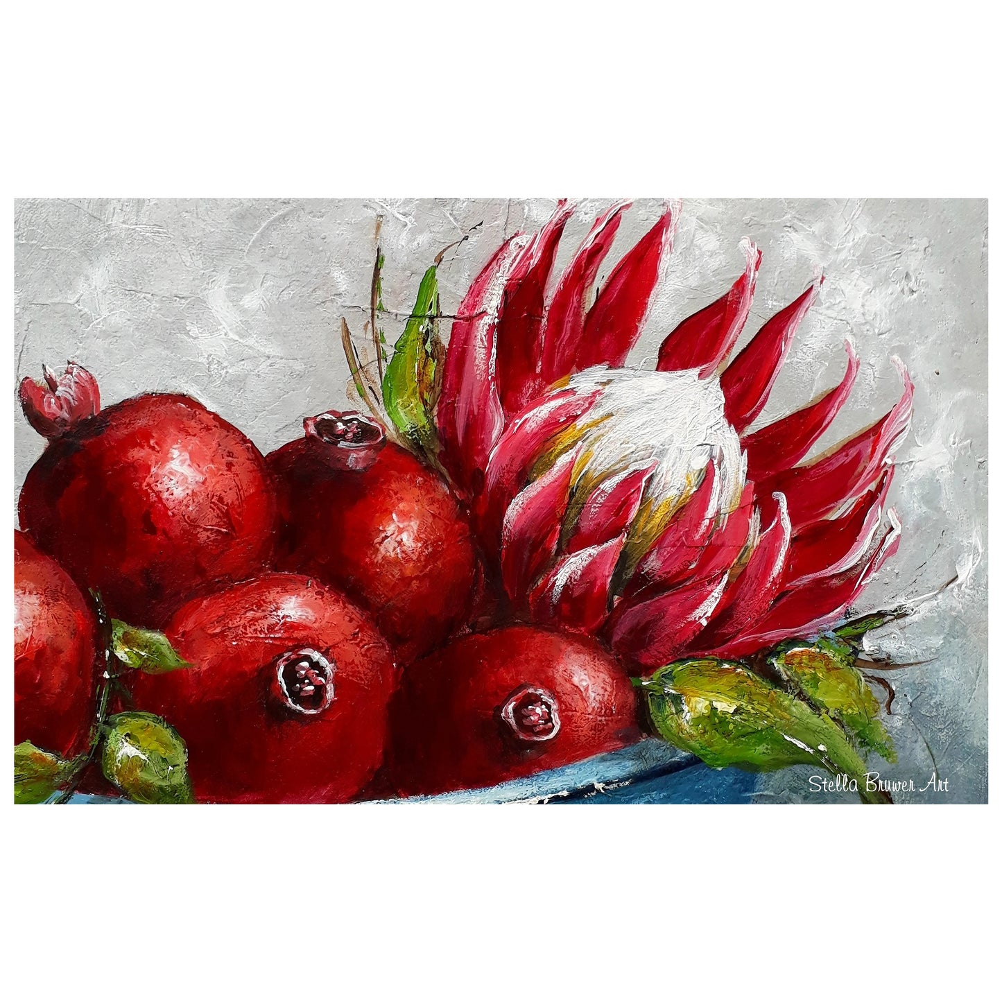Protea Pomegranate By Stella Bruwer Rectangle Tablecloth