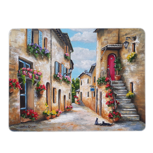 Rustic Colourful Street Mouse Pad By Stella Bruwer
