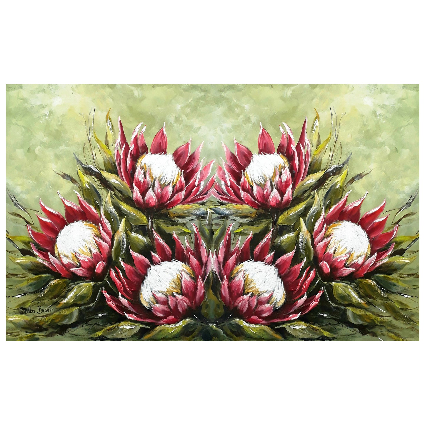 Wild Proteas By Stella Bruwer Rectangle Tablecloth