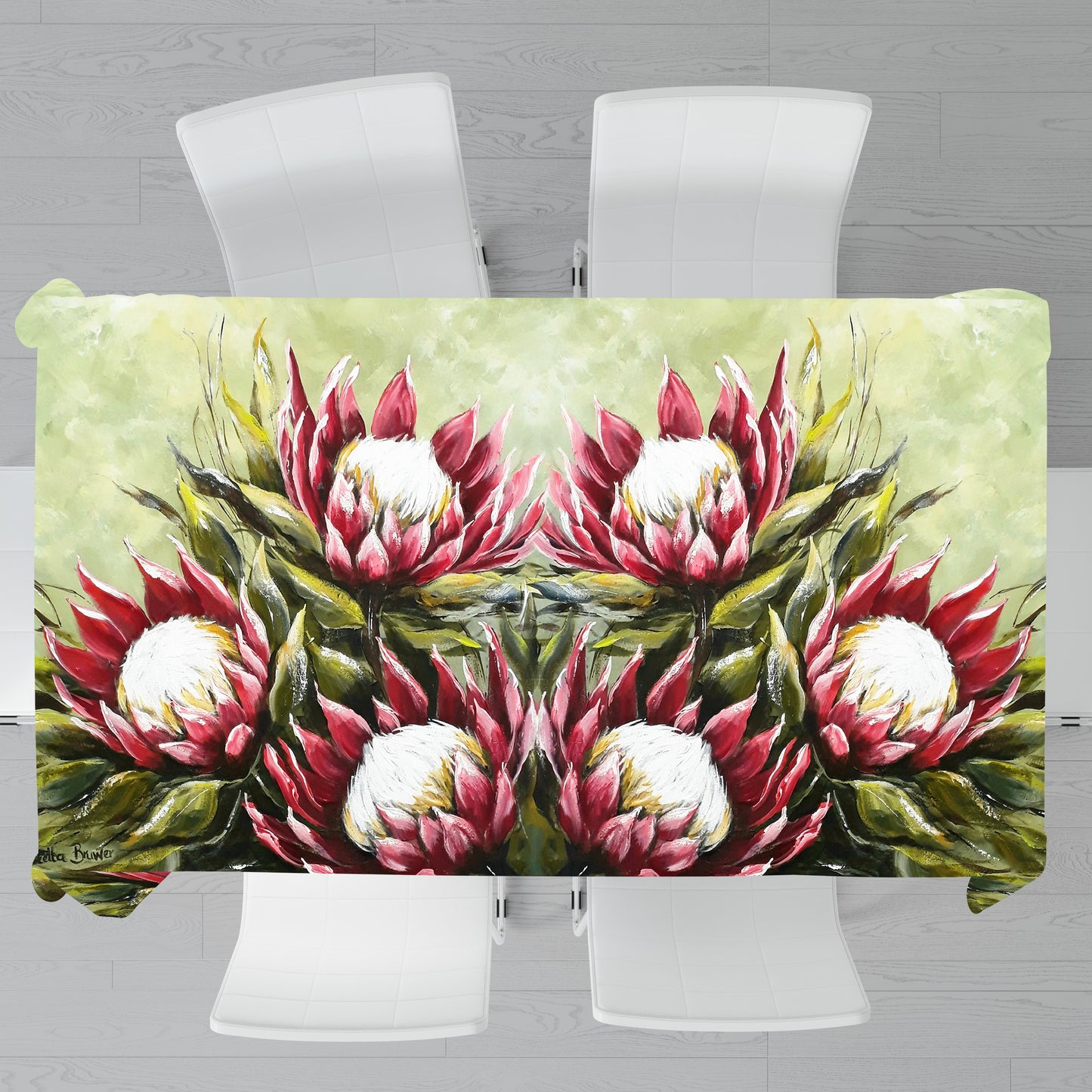 Wild Proteas By Stella Bruwer Rectangle Tablecloth