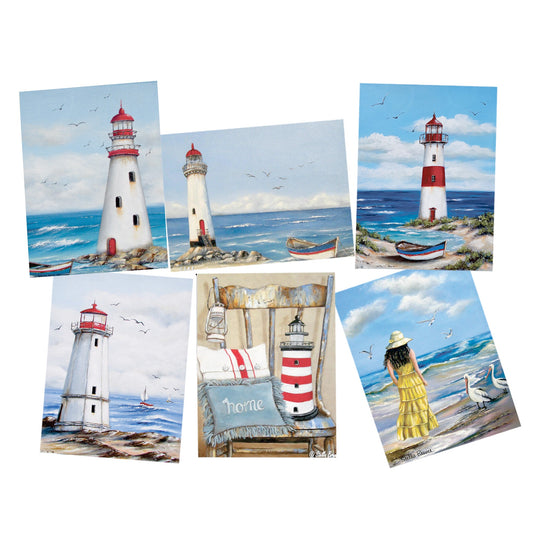 Decoupage Tear Resistant Transfers - Beach Light House A4 or A5 By Stella Bruwer