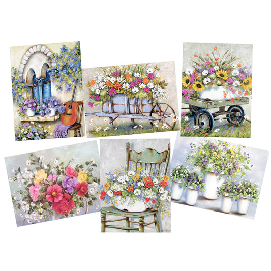 Decoupage Tear Resistant Transfers - Colourful Florals A4 or A5 By Stella Bruwer