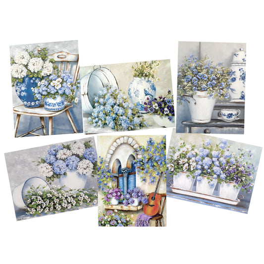 Decoupage Tear Resistant Transfers - Pastel Blue A4 or A5 By Stella Bruwer