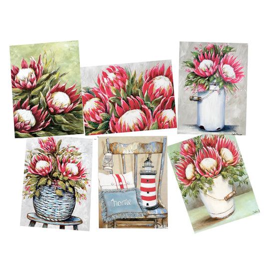 Decoupage Tear Resistant Transfers - Protea Collections A4 or A5 By Stella Bruwer