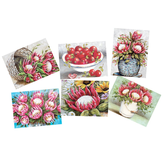 Decoupage - Protea's and Fruit A4 or A5 by Stella Bruwer