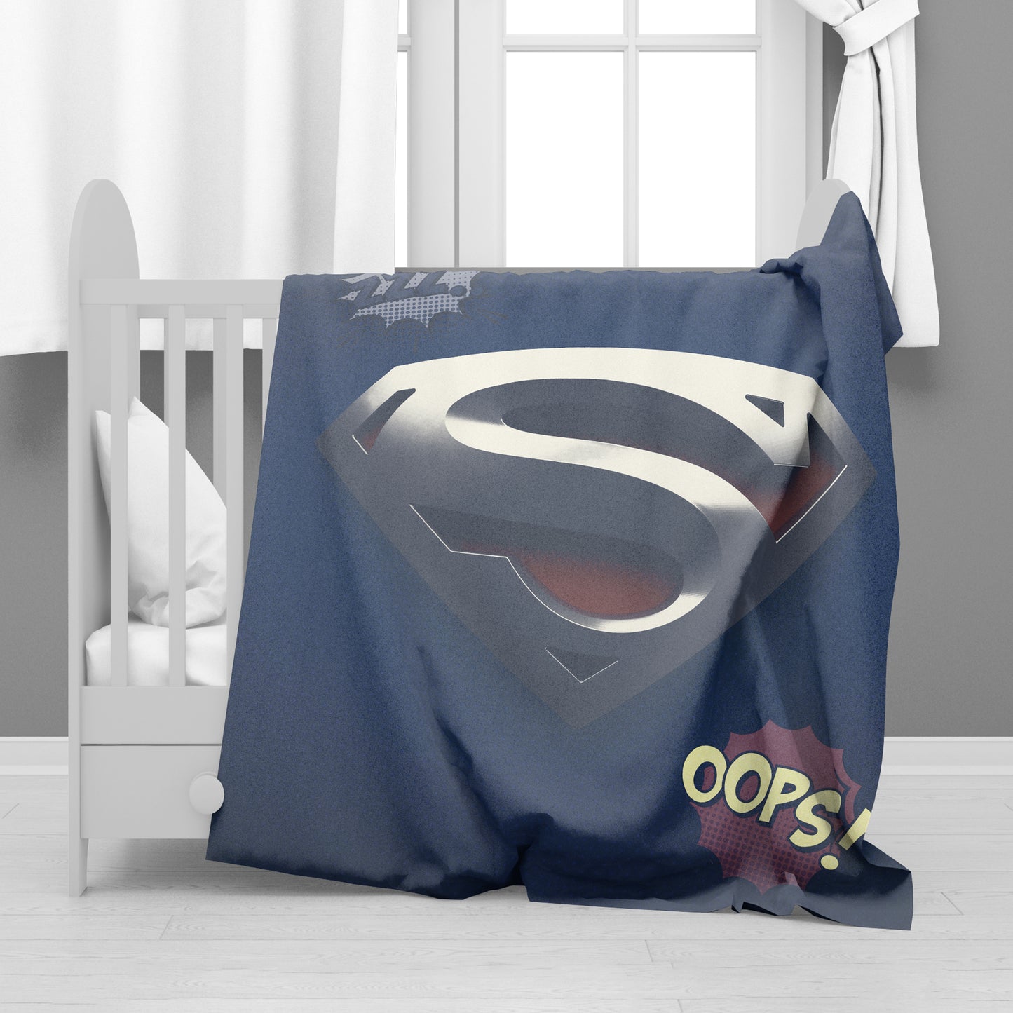 Superman Logo Minky Blanket