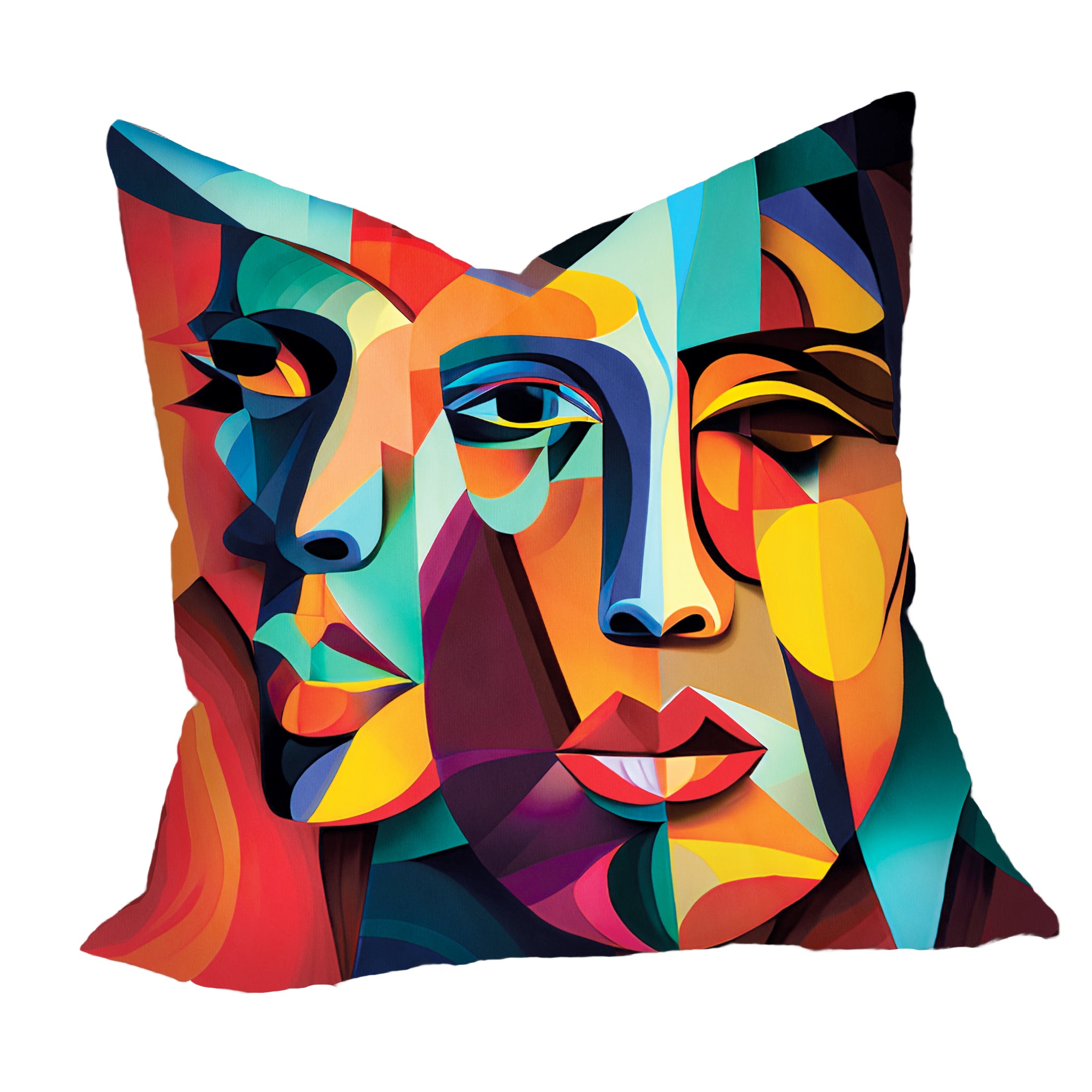 Two Abstract Faces Luxury Scatter – Print with Passion Decor