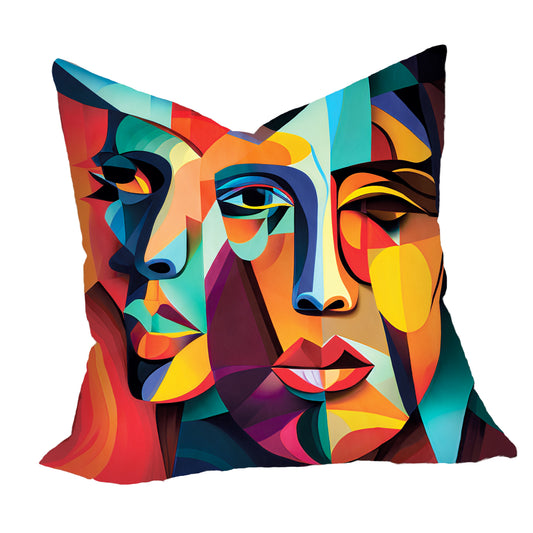 Two Abstract Faces Luxury Scatter