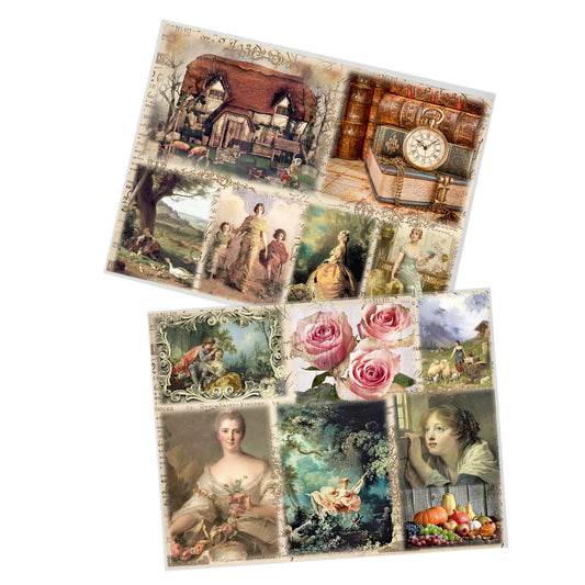 Vintage Mix Decoupage 800mm x 600mm