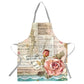 Vintage Pink Music Rose Medium Length Apron