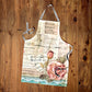 Vintage Pink Music Rose Medium Length Apron