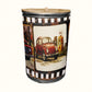 Vintage Car Reel Decoupage Drum Cover