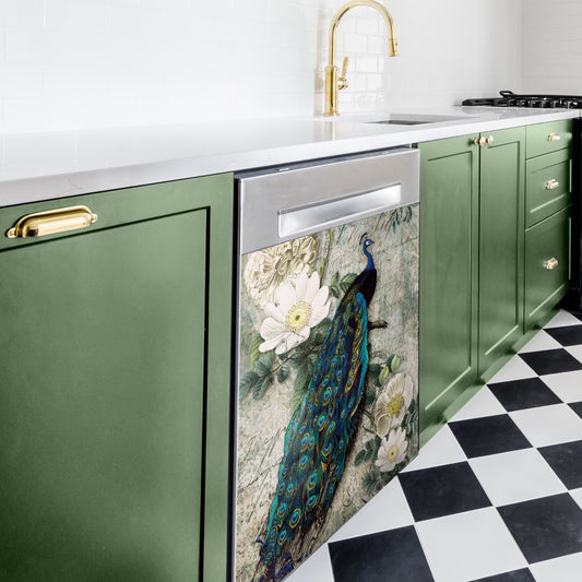 Vintage Peacock 65cm x 75cm Medium Appliance Decoupage